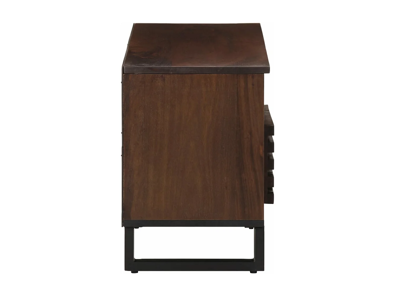 Mobile TV marrone 100x34x46 cm in legno massello di mango