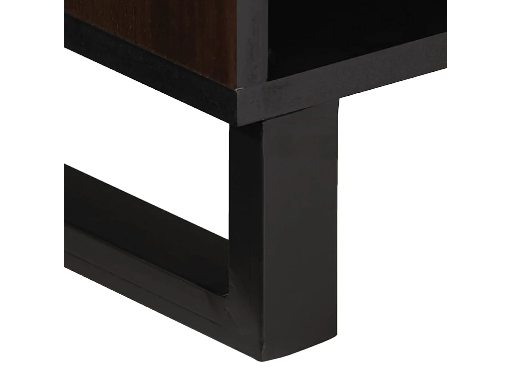 Mobile TV marrone 100x34x46 cm in legno massello di mango