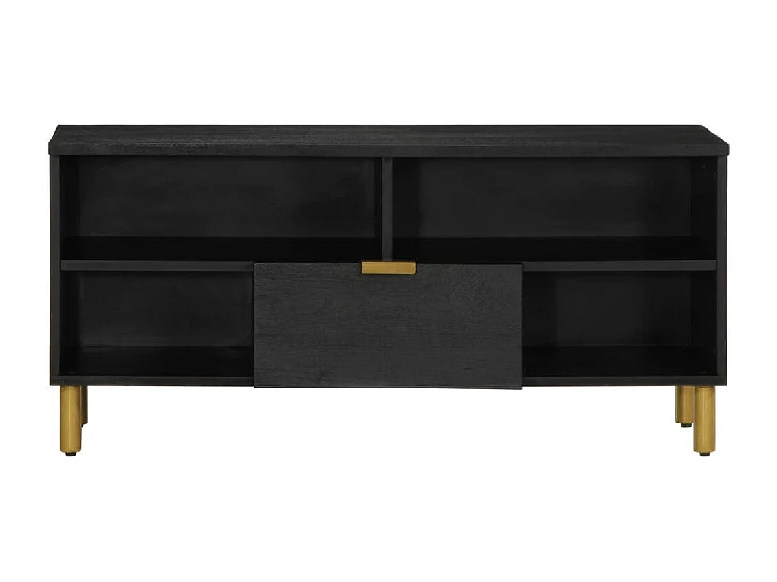 Meuble TV noir 100x33x46 cm bois d'ingénierie