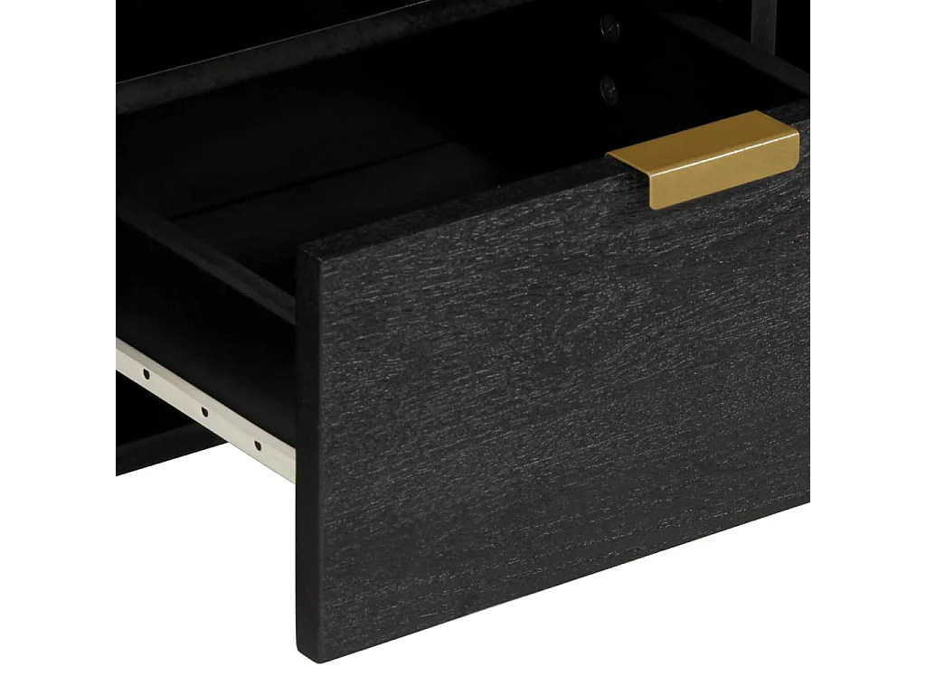 Meuble TV noir 100x33x46 cm bois d'ingénierie