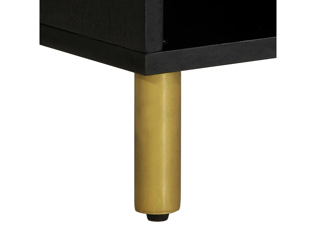 Meuble TV noir 100x33x46 cm bois d'ingénierie