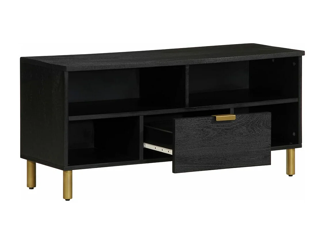 Móvel TV preto 100x33x46 cm madeira engenharia