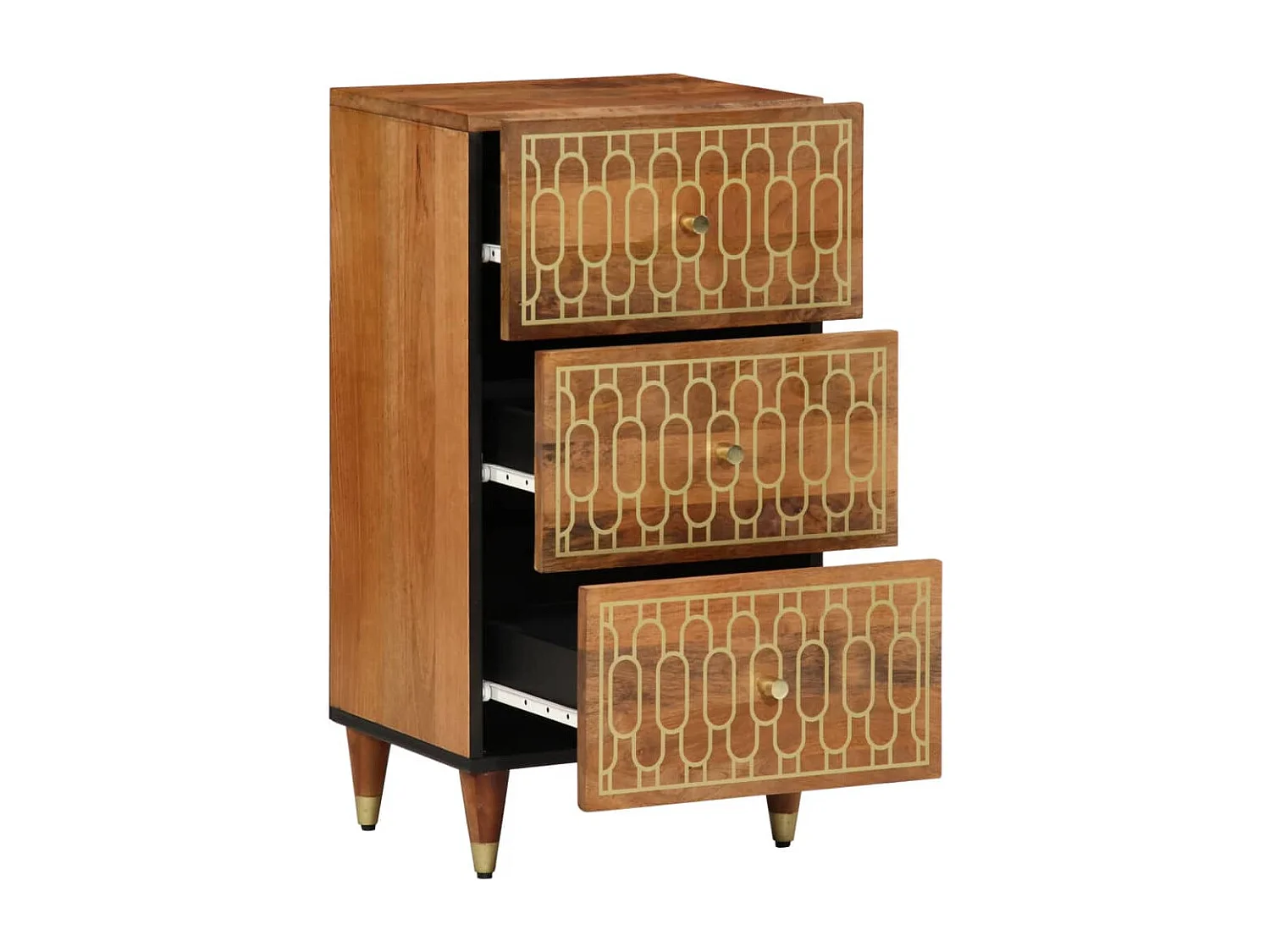 Beistellschrank 40x33x75 cm aus massivem Mangoholz