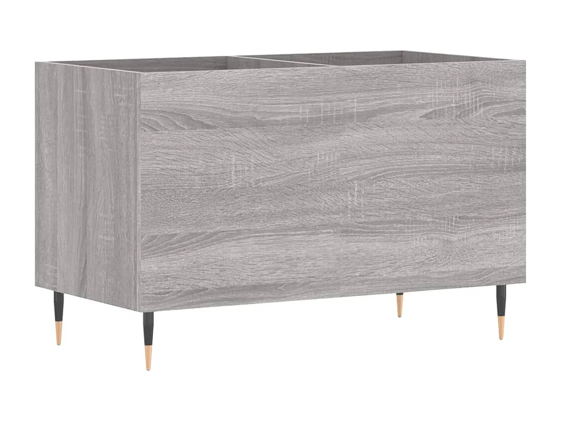 Mueble para discos Sonoma gris 74,5x38x48 cm de madera contrachapada