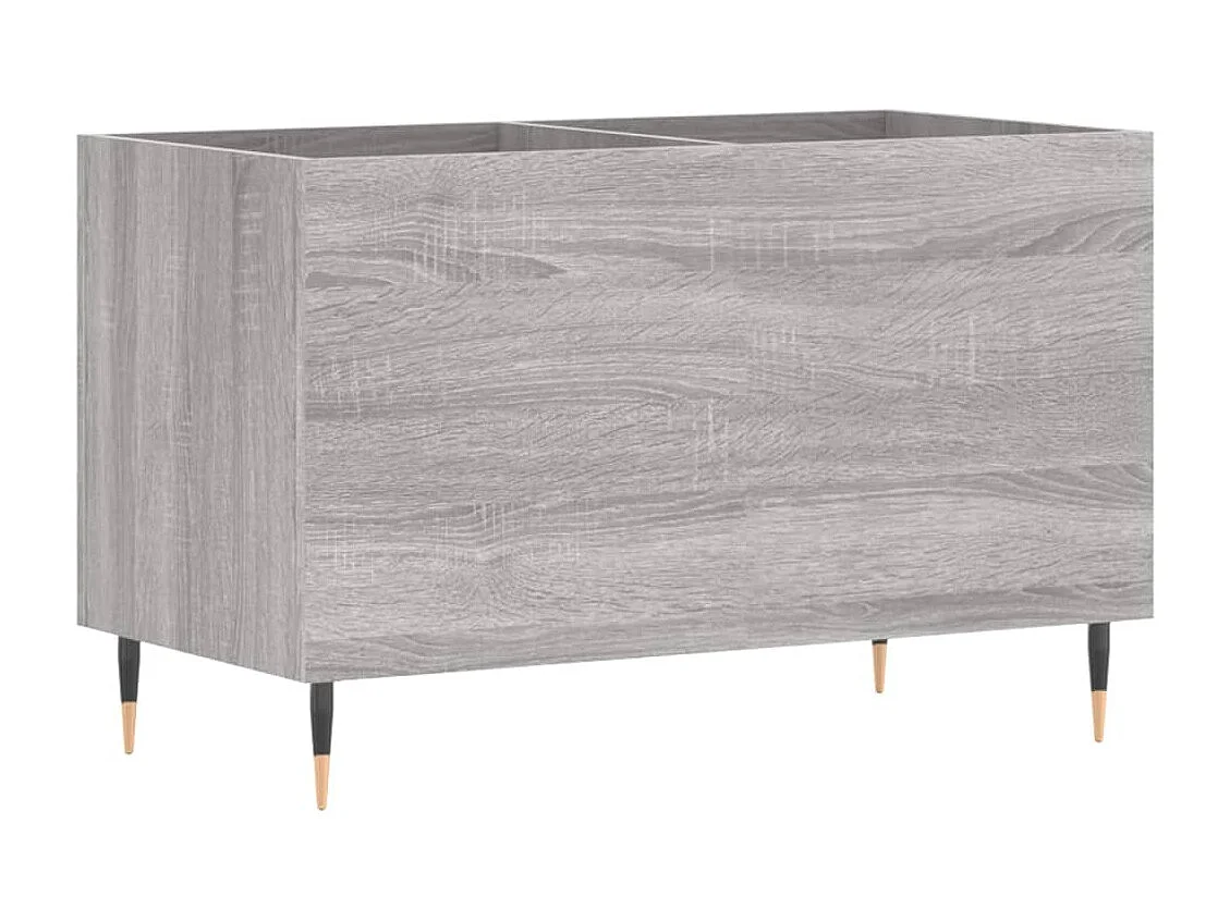 Mueble para discos Sonoma gris 74,5x38x48 cm de madera contrachapada