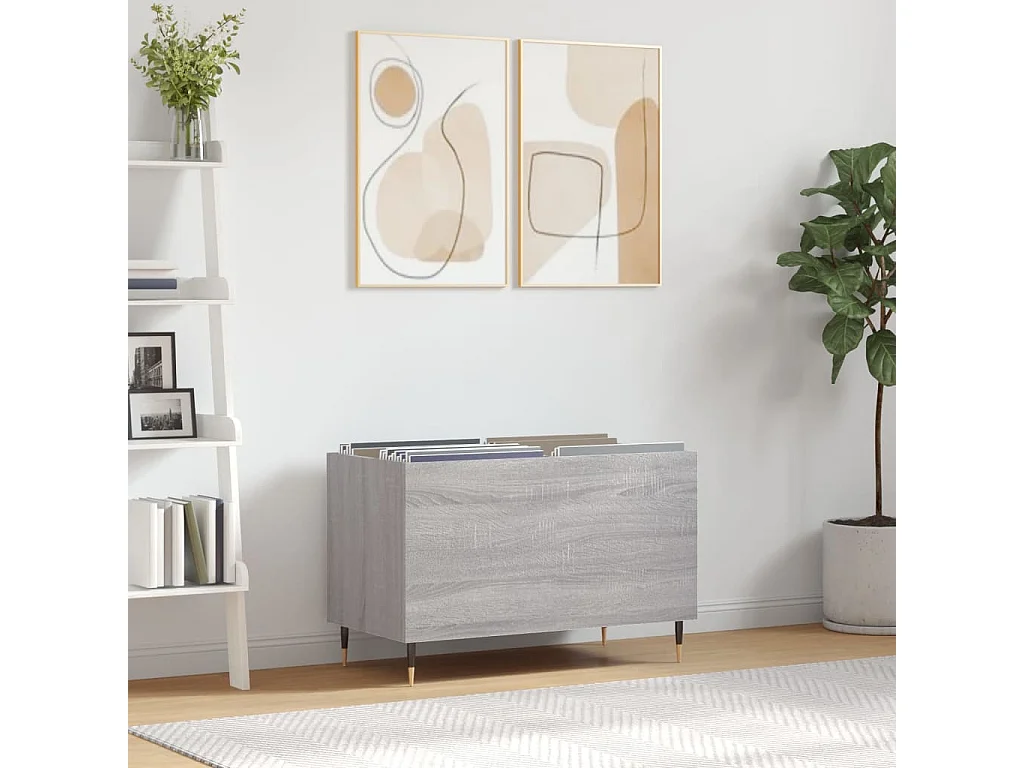 Armoire à disques sonoma gris 74,5x38x48 cm bois d'ingénierie
