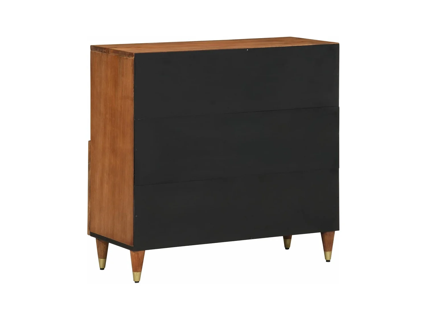 Mobile laterale 80x33x75 cm in legno massello di mango