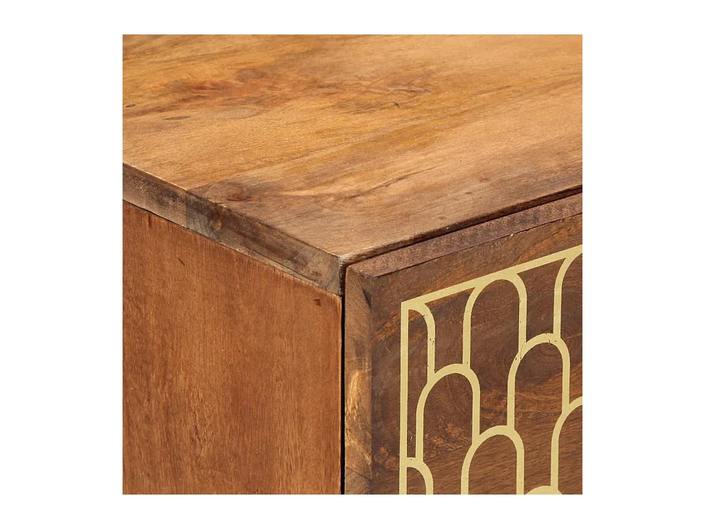 Mobile laterale 80x33x75 cm in legno massello di mango