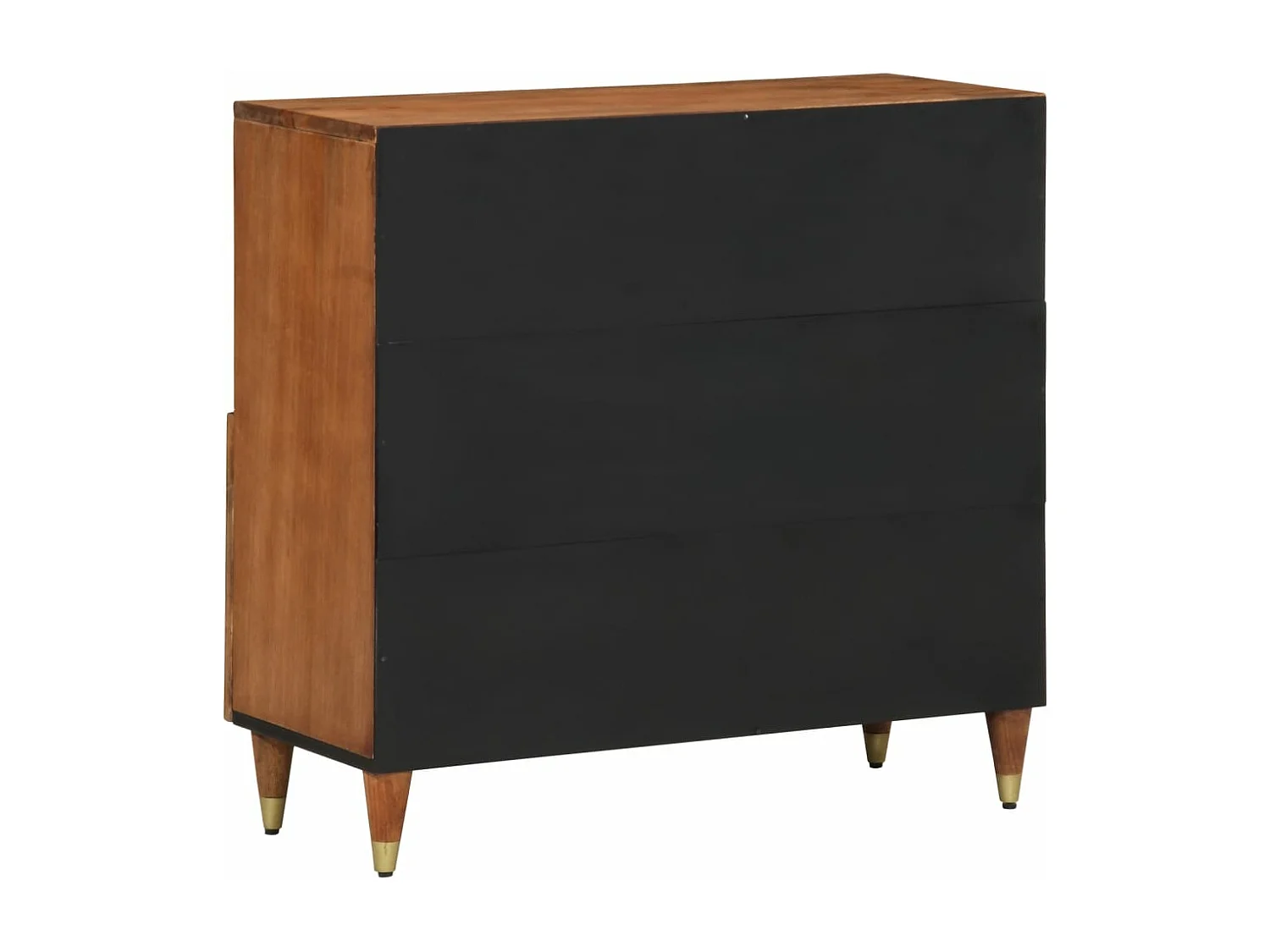 Mobile laterale 80x33x75 cm in legno massello di mango