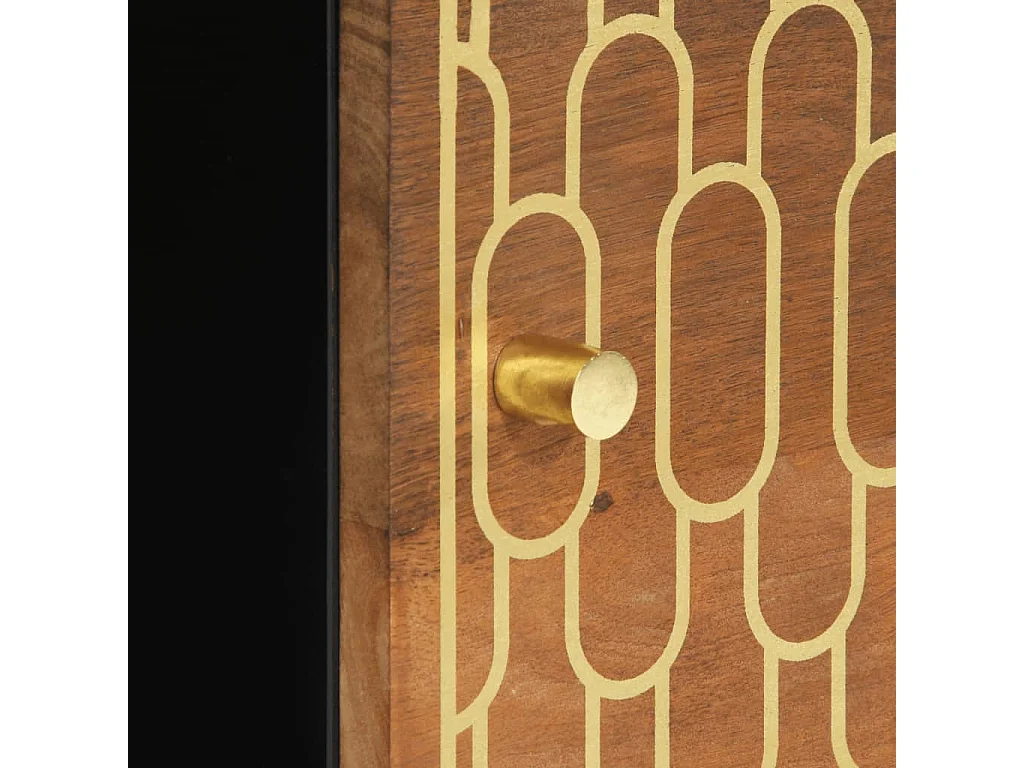 Mobile laterale 80x33x75 cm in legno massello di mango