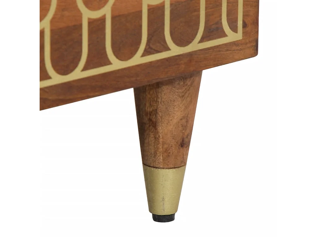 Mobile laterale 80x33x75 cm in legno massello di mango