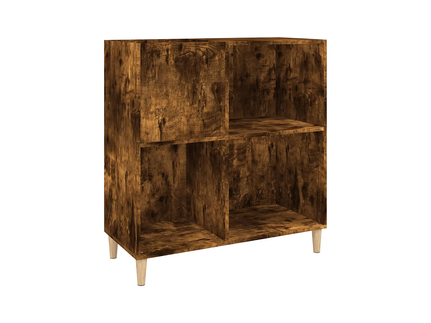 Armoire à disques chêne fumé 84,5x38x89 cm bois d'ingénierie
