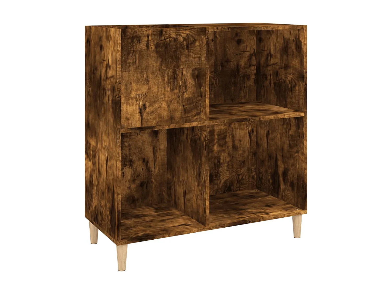 Armoire à disques chêne fumé 84,5x38x89 cm bois d'ingénierie