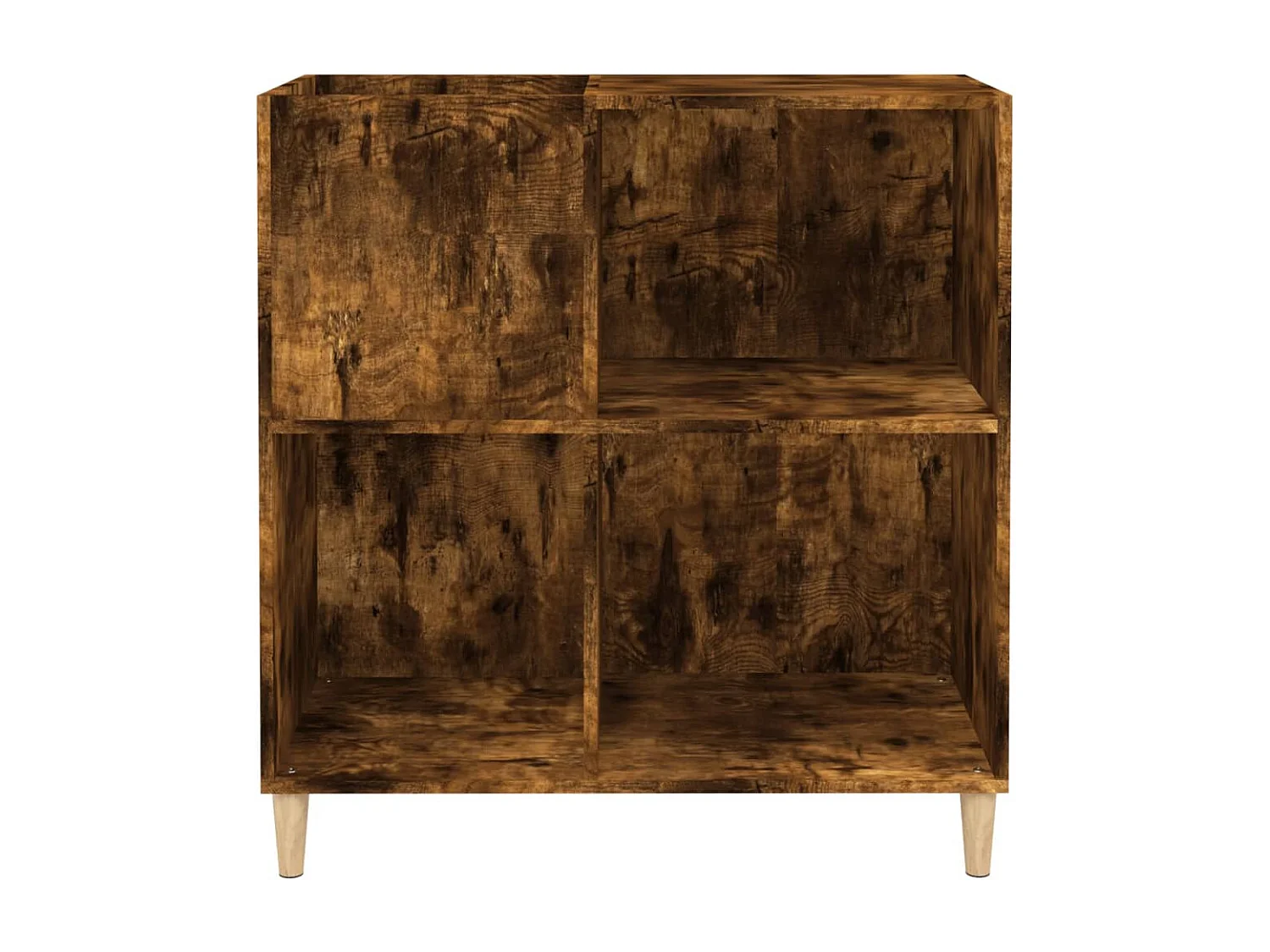 Armoire à disques chêne fumé 84,5x38x89 cm bois d'ingénierie