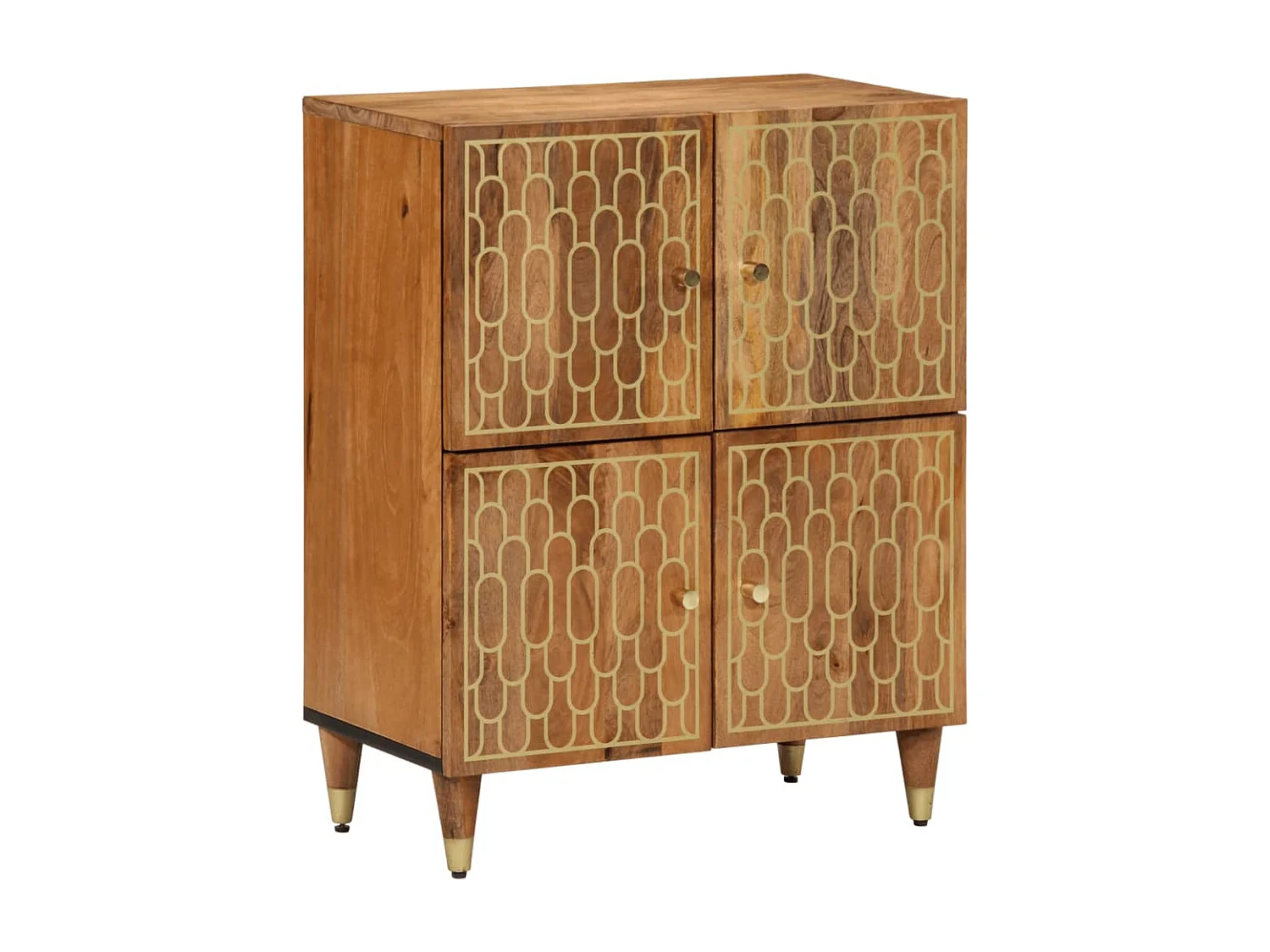 Beistellschrank 60x33x75 cm aus massivem Mangoholz