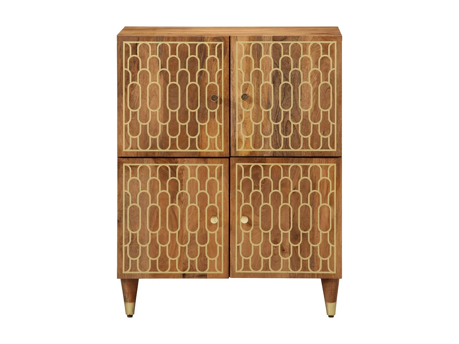 Beistellschrank 60x33x75 cm aus massivem Mangoholz