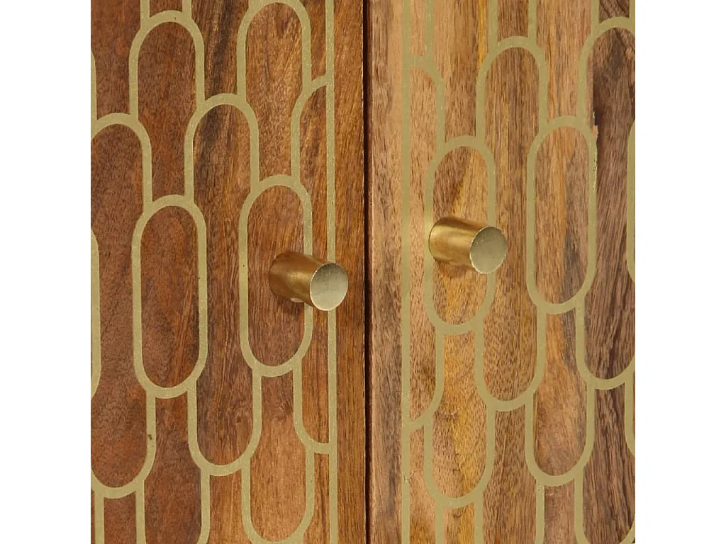 Beistellschrank 60x33x75 cm aus massivem Mangoholz