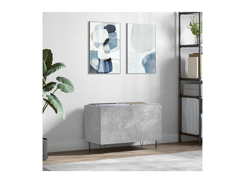 Betongrauer Plattenschrank 74,5 x 38 x 48 cm, Holzwerkstoff