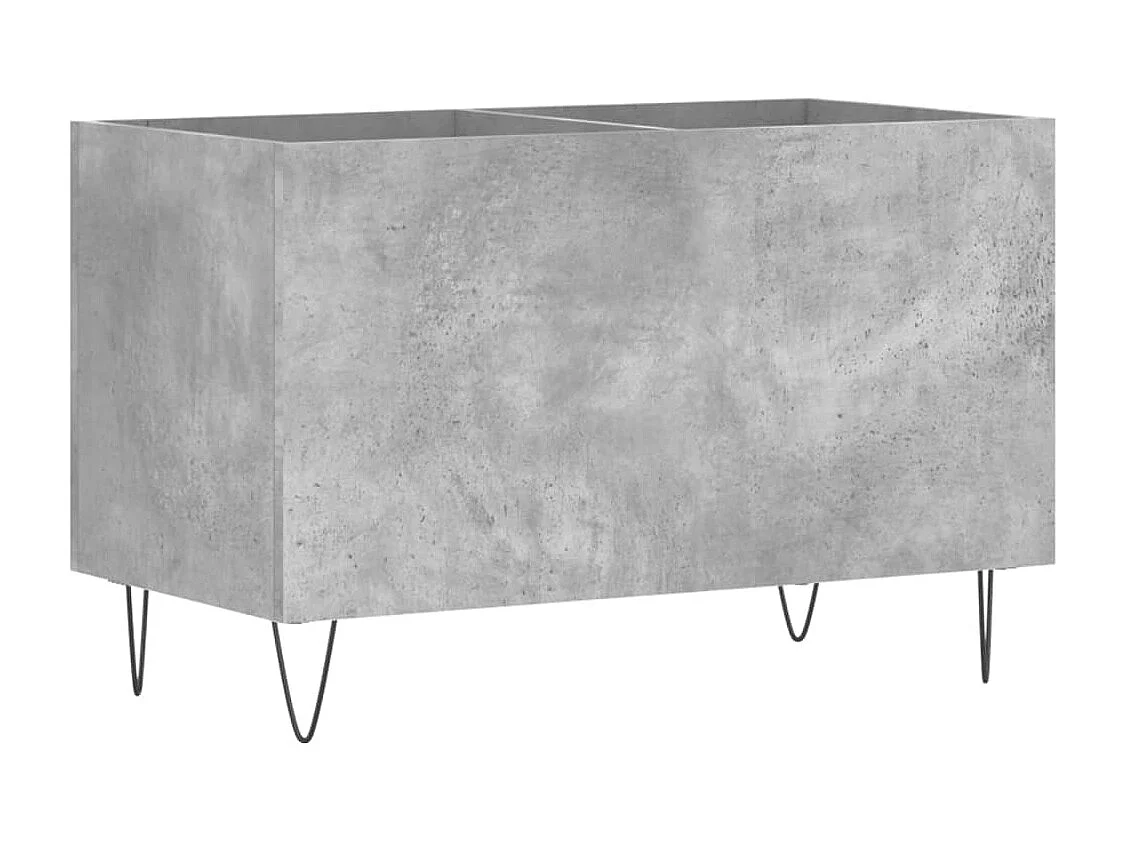 Armoire à disques gris béton 74,5x38x48 cm bois d'ingénierie