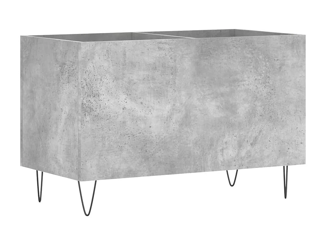 Armoire à disques gris béton 74,5x38x48 cm bois d'ingénierie