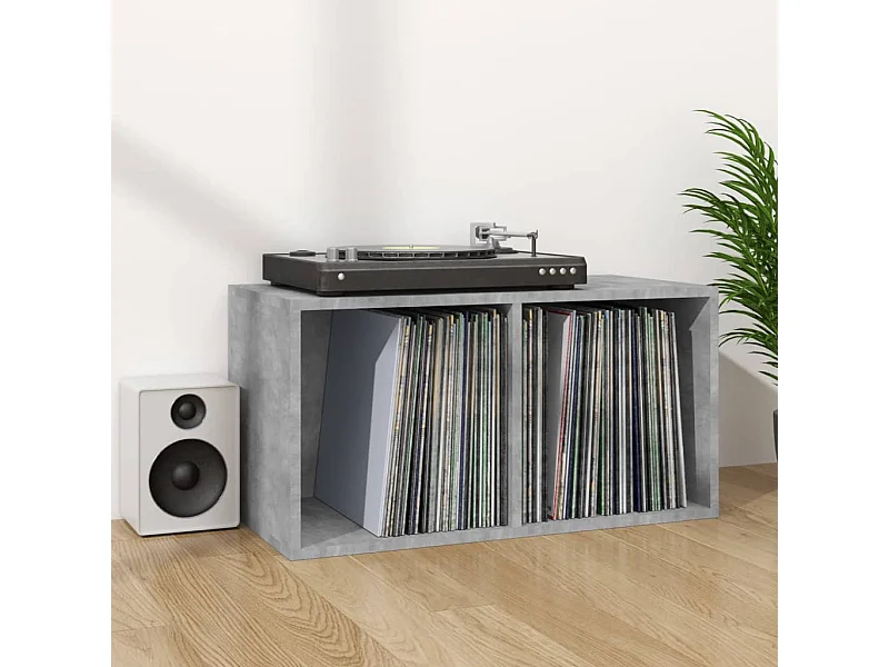 Scatola portaoggetti in vinile Grigio cemento 71x34x36 cm