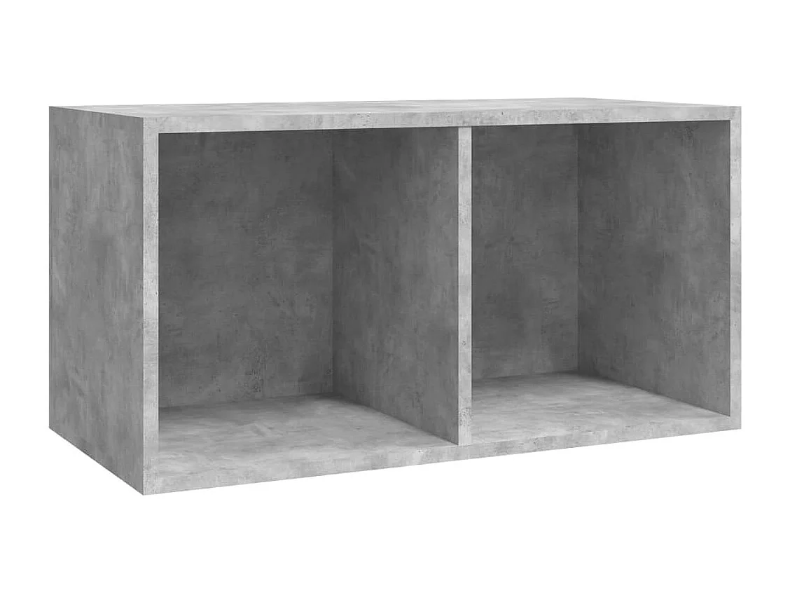 Caixa de armazenamento de vinil cinza concreto 71x34x36 cm