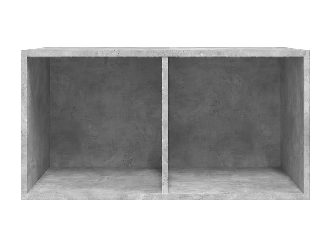Caixa de armazenamento de vinil cinza concreto 71x34x36 cm