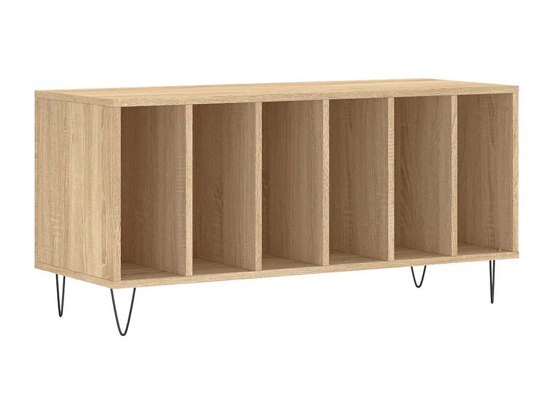 Mueble para discos de roble Sonoma 100x38x48 cm de madera contrachapada