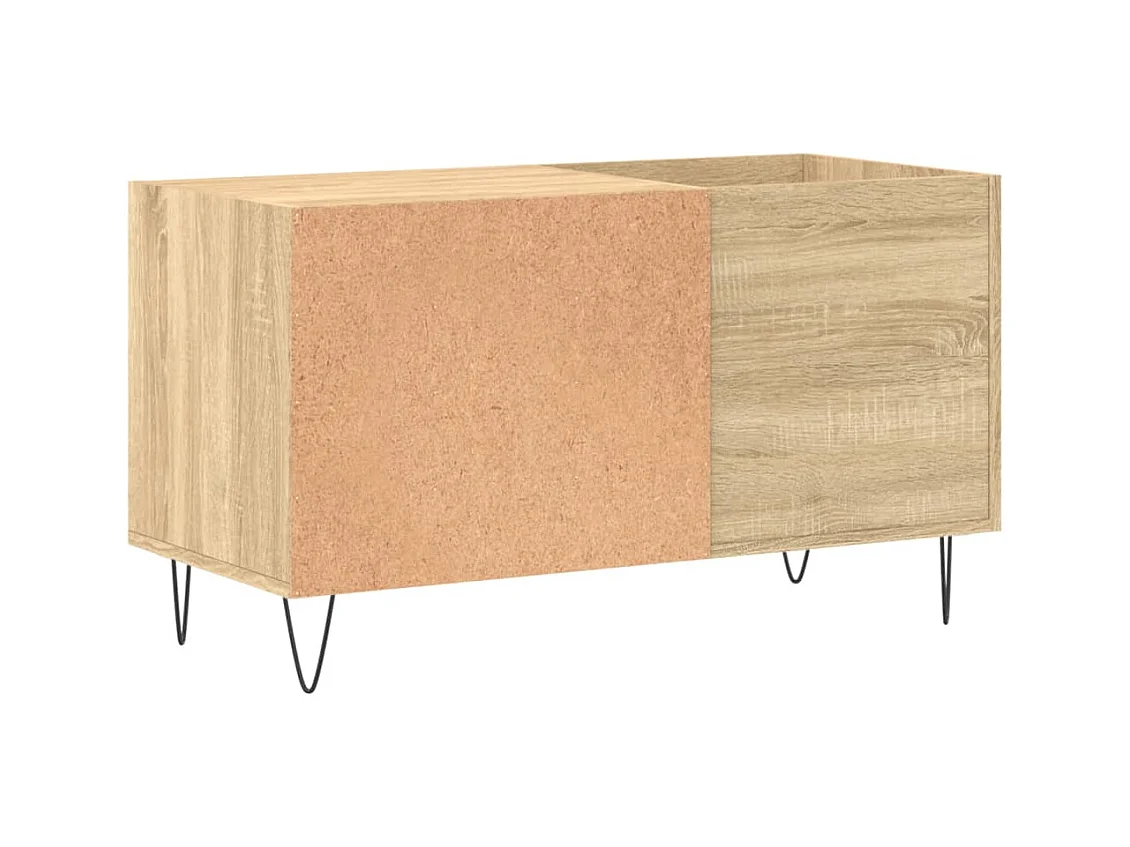 Mobile per dischi in rovere Sonoma 85x38x48 cm in multistrato
