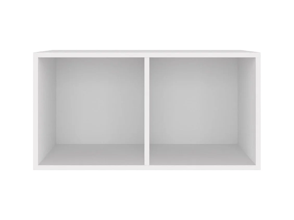 Vinyl opbergdoos Wit 71x34x36 cm Bewerkt hout