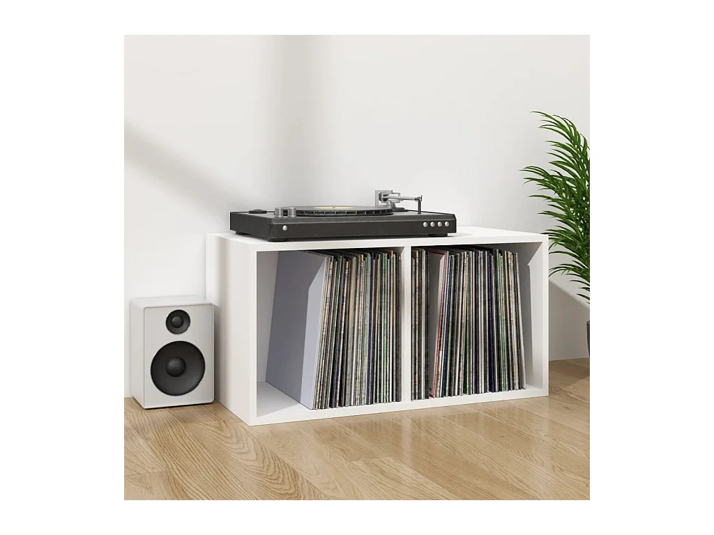 Vinyl opbergdoos Wit 71x34x36 cm Bewerkt hout
