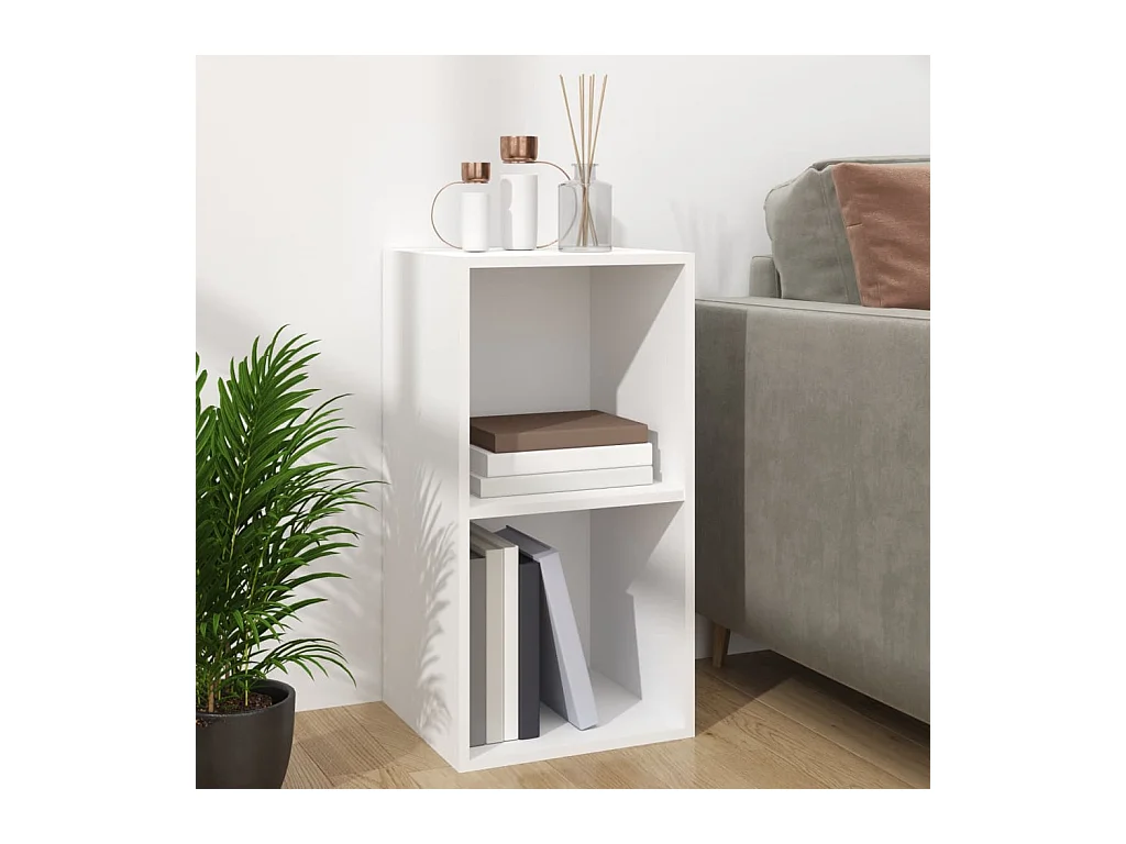 Vinyl opbergdoos Wit 71x34x36 cm Bewerkt hout