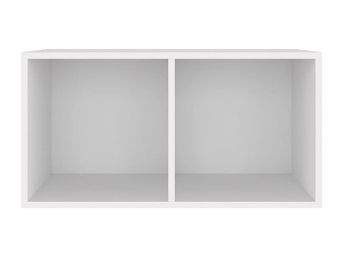 Scatola portaoggetti in vinile Bianco 71x34x36 cm MDF