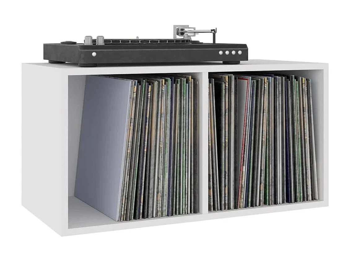 Scatola portaoggetti in vinile Bianco 71x34x36 cm MDF