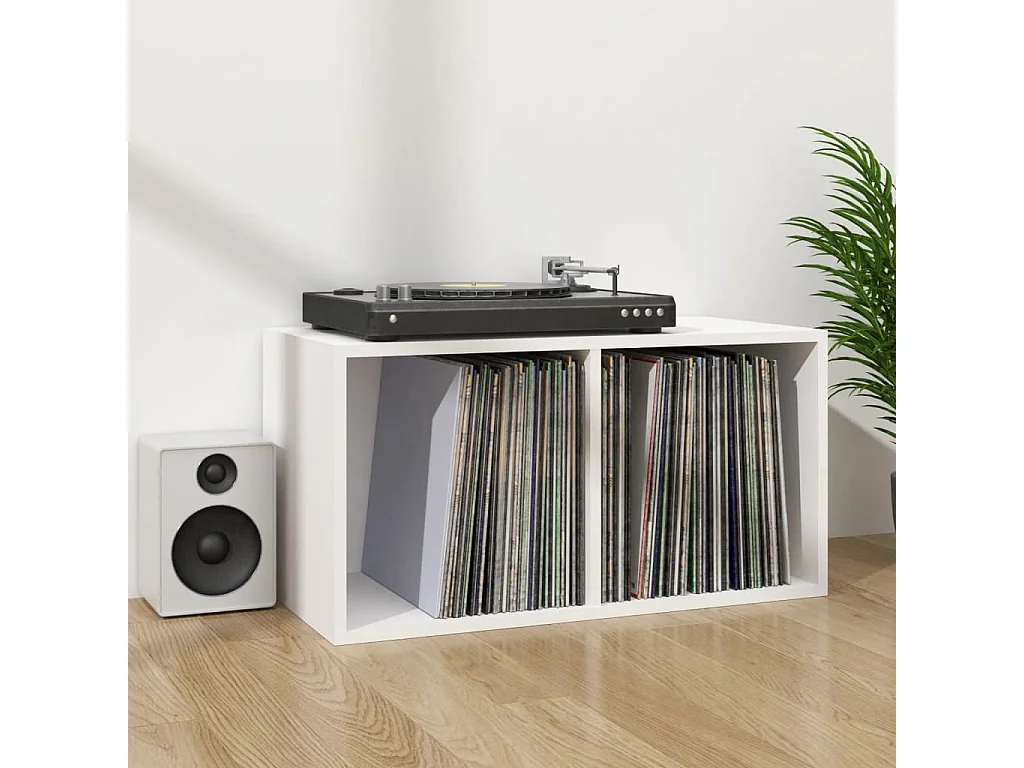 Scatola portaoggetti in vinile Bianco 71x34x36 cm MDF
