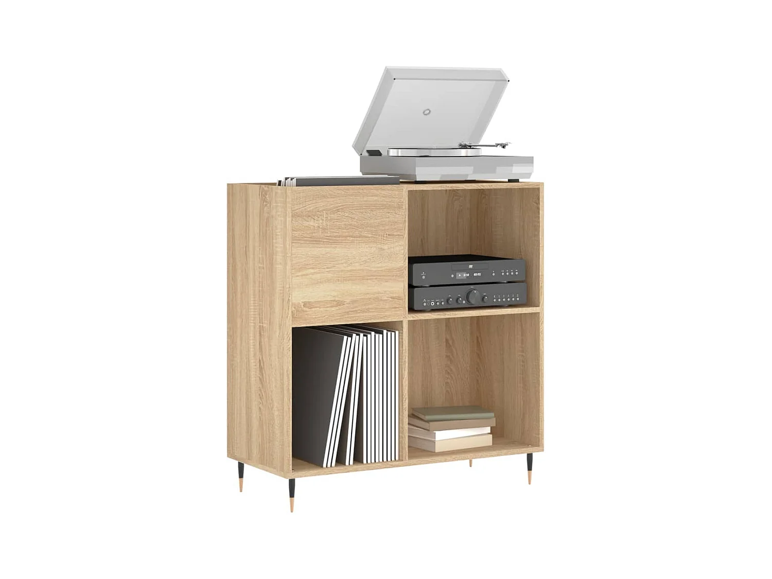 Armoire à disques chêne sonoma 84,5x38x89 cm bois d'ingénierie