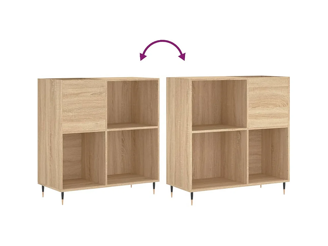 Armoire à disques chêne sonoma 84,5x38x89 cm bois d'ingénierie