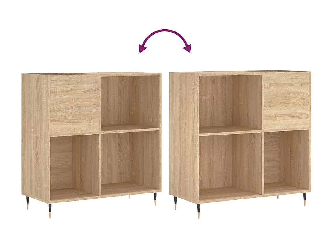 Armoire à disques chêne sonoma 84,5x38x89 cm bois d'ingénierie