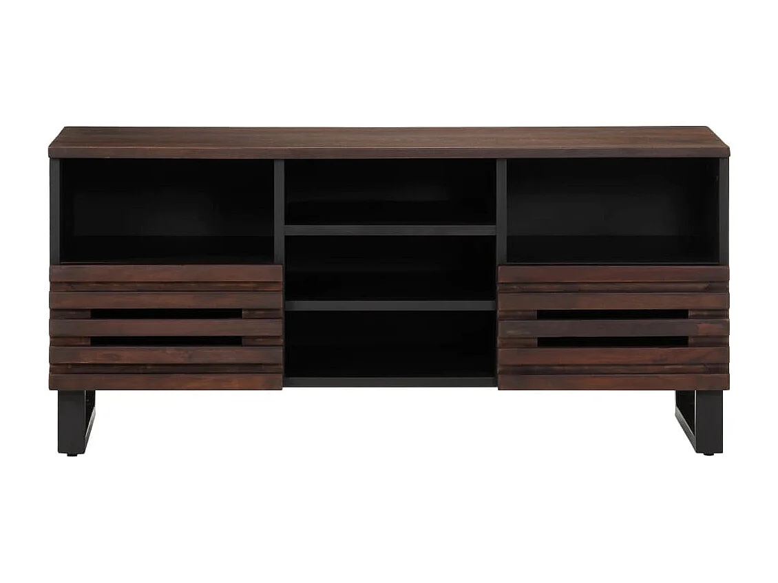 Mobile TV marrone 100x34x46 cm in legno massello di mango