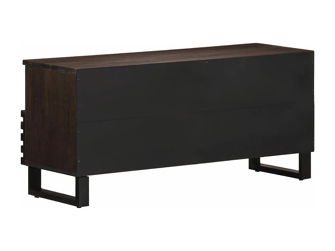 Mobile TV marrone 100x34x46 cm in legno massello di mango