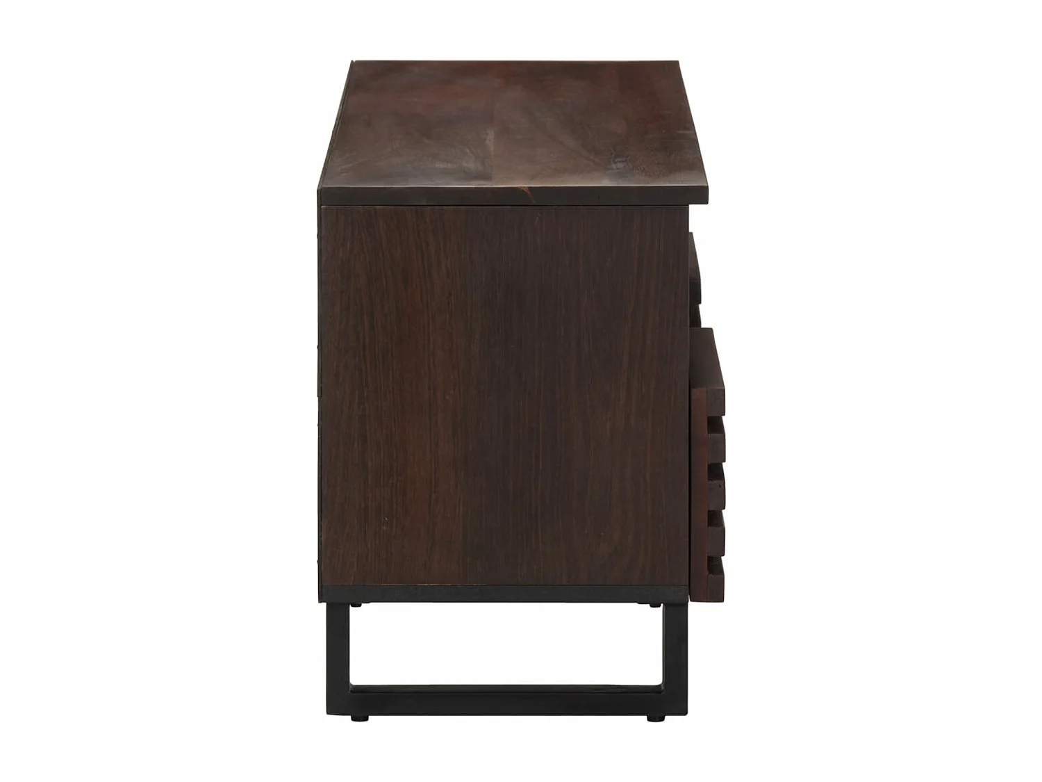 Meuble TV marron 100x34x46 cm bois massif manguier