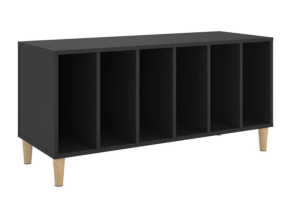 Armoire à disques noir 100x38x48 cm bois d'ingénierie