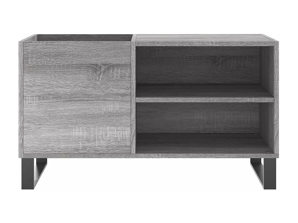 Armário de discos Sonoma cinza 85x38x48 cm madeira projetada