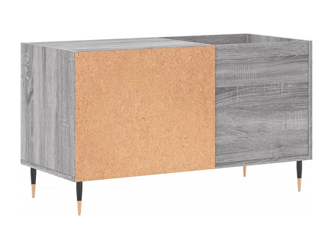 Mueble para discos Sonoma gris 85x38x48 cm de madera contrachapada