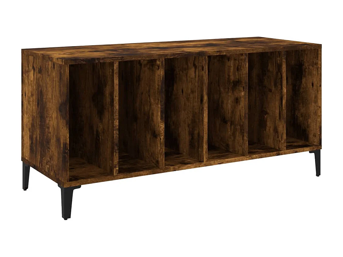 Armoire à disques chêne fumé 100x38x48 cm bois d'ingénierie