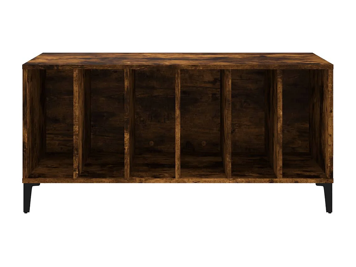 Armoire à disques chêne fumé 100x38x48 cm bois d'ingénierie