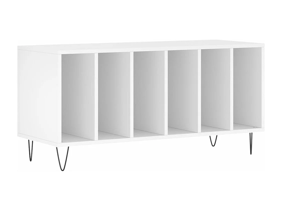 Mueble para discos blanco 100x38x48 cm de madera contrachapada