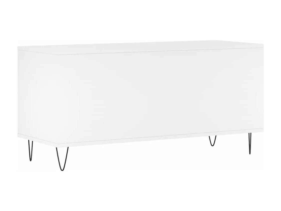 Mueble para discos blanco 100x38x48 cm de madera contrachapada