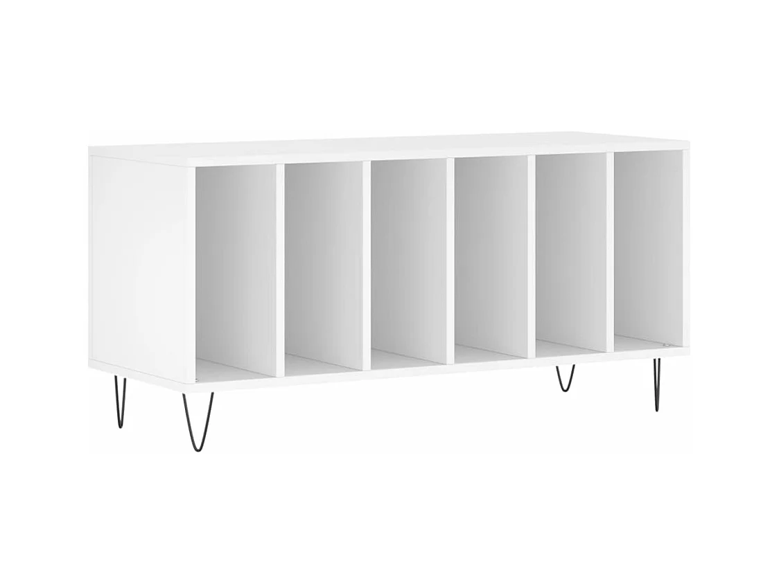Armoire à disques blanc 100x38x48 cm bois d'ingénierie