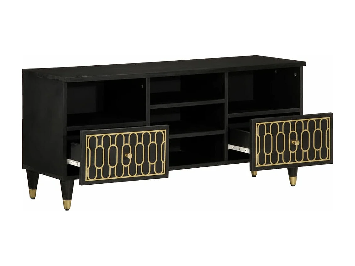 Meuble TV 100x33x46 cm bois massif de manguier